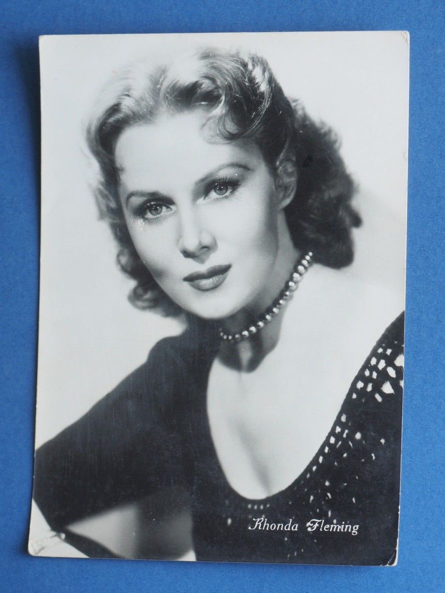 Cartolina Cinema - Attrice Rhonda Fleming - anni '50.