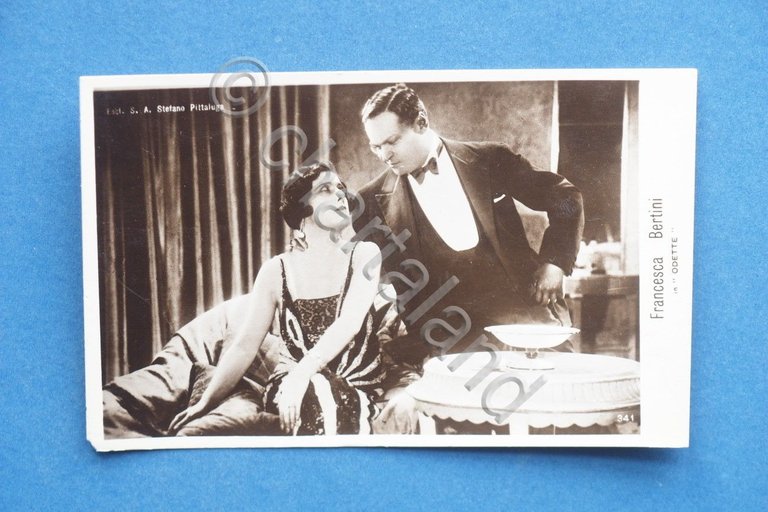 Cartolina Cinema Muto Attrice Francesca Bertini nel film Odette - …