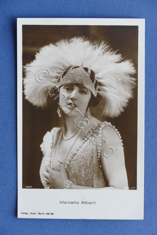 Cartolina Cinema muto Attrice Marcella Albani Anni '20.