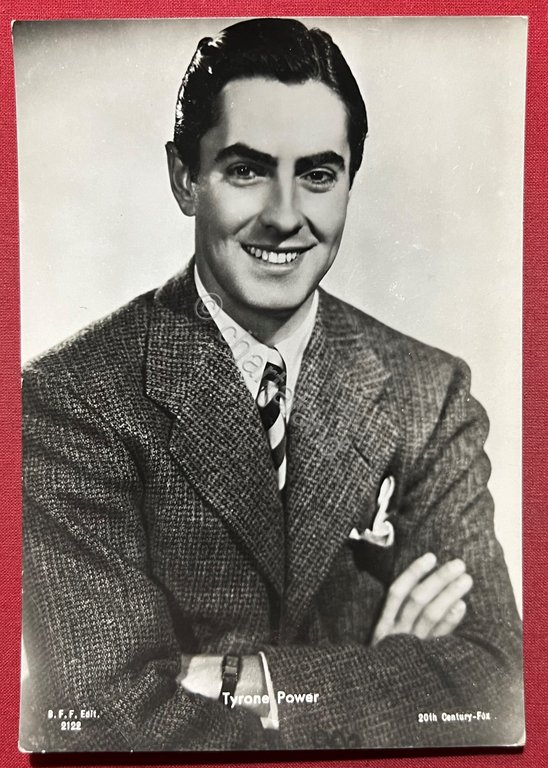 Cartolina Cinema Teatro - Attore Tyrone Power - 1950 ca.