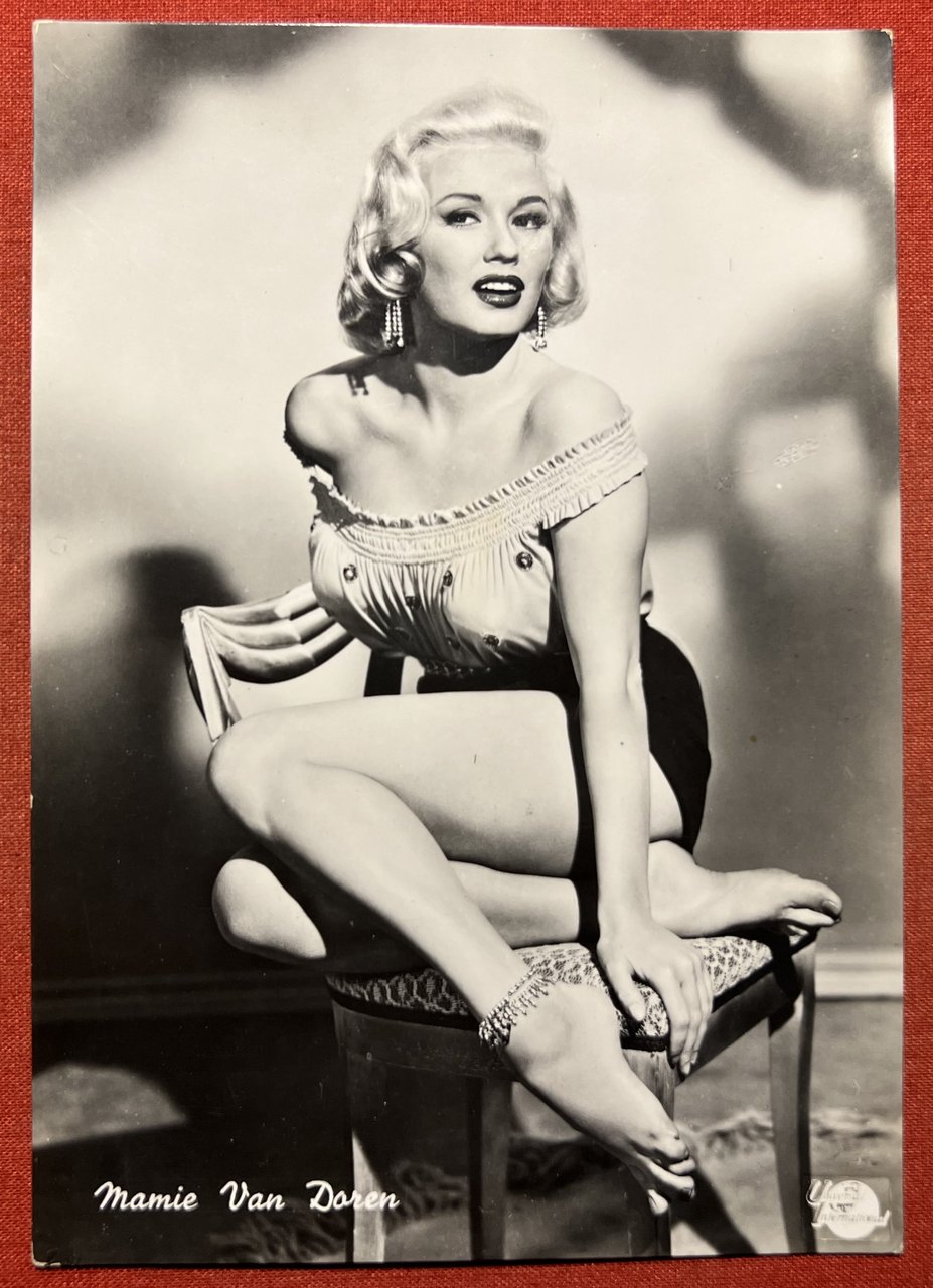 Cartolina Cinema Teatro - Attrice Mamie Van Doren 1955 ca.