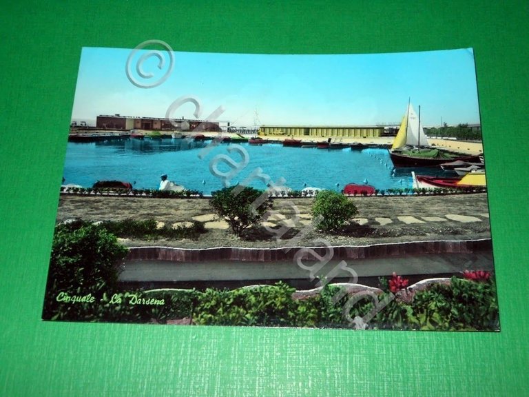 Cartolina Cinquale - La Darsena 1966.