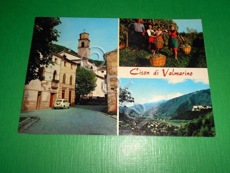 Cartolina Cison di Valmarino - Vedute diverse 1976