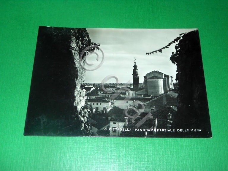 Cartolina Cittadella - Panorama parziale delle Mura 1950