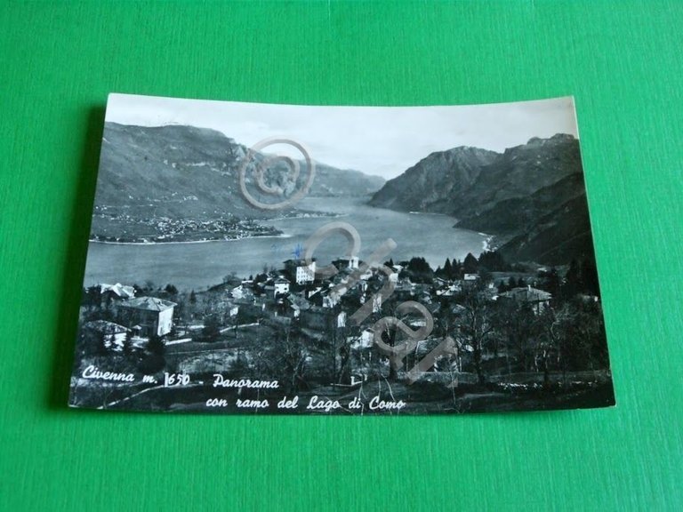 Cartolina Civenna - Panorama con ramo del Lago di Como …