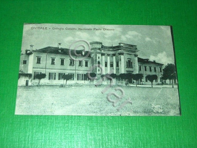 Cartolina Cividale - Collegio Convitto Nazionale Paolo Diacono 1920 ca