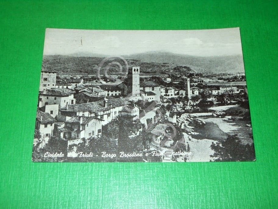 Cartolina Cividale del Friuli - Borgo Brossone e Fiume Natisone …
