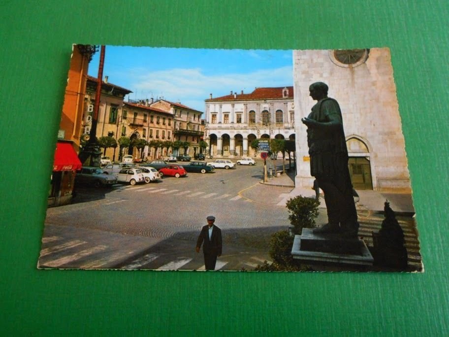 Cartolina Cividale del Friuli - Piazza del Duomo e Statua …