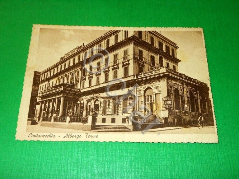 Cartolina Civitavecchia - Albergo Terme 1941