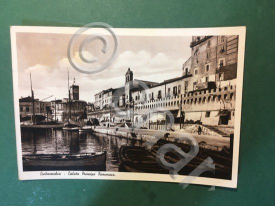 Cartolina Civitavecchia - Calata Principe Tommaso - 1948