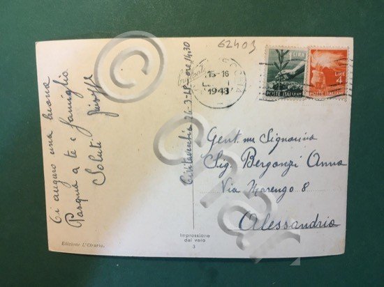 Cartolina Civitavecchia - Calata Principe Tommaso - 1948