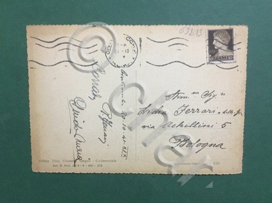 Cartolina Civitavecchia - Lagro Cavour - 1921