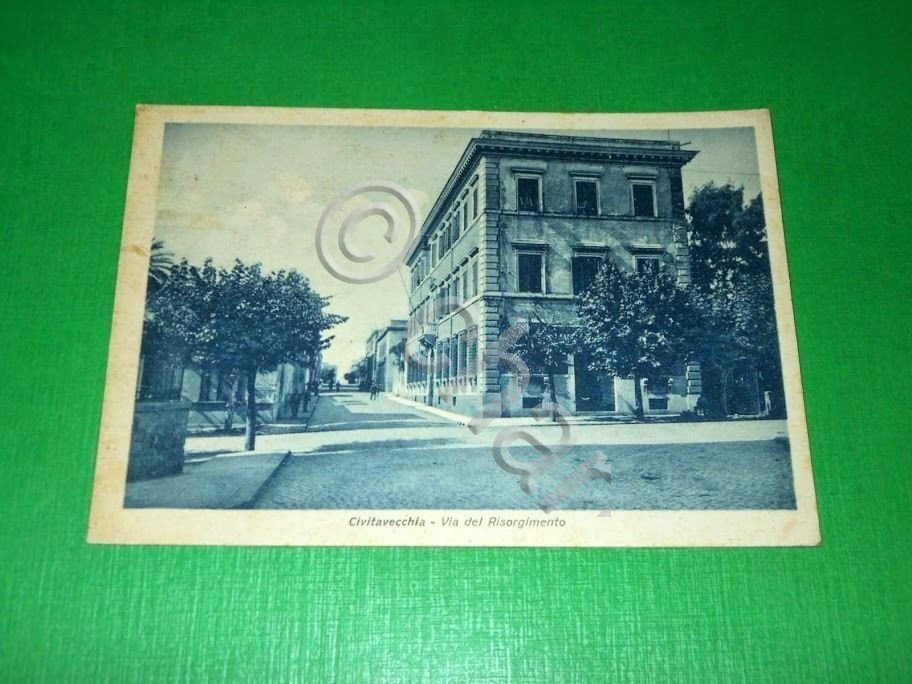 Cartolina Civitavecchia - Via del Risorgimento 1941.