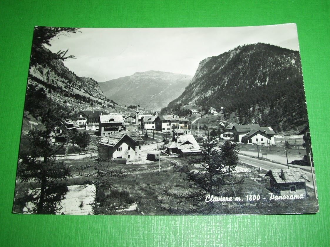 Cartolina Claviere - Panorama 1962.