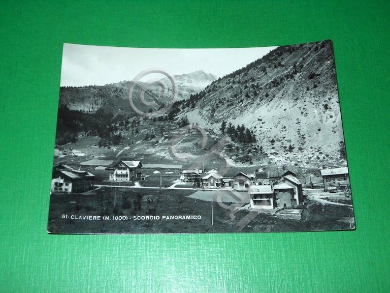 Cartolina Claviere - Scorcio panoramico 1951