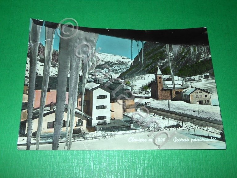 Cartolina Claviere - Scorcio panoramico 1960 ca