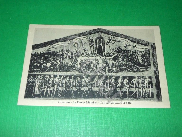 Cartolina Clusone - La Danza Macabra - Celebre affresco 1940 … | Immagine Gallery 2