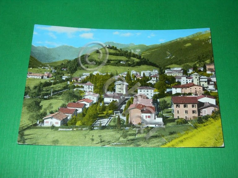 Cartolina Clusone - Nuovo Quartiere e colle Crosio 1965