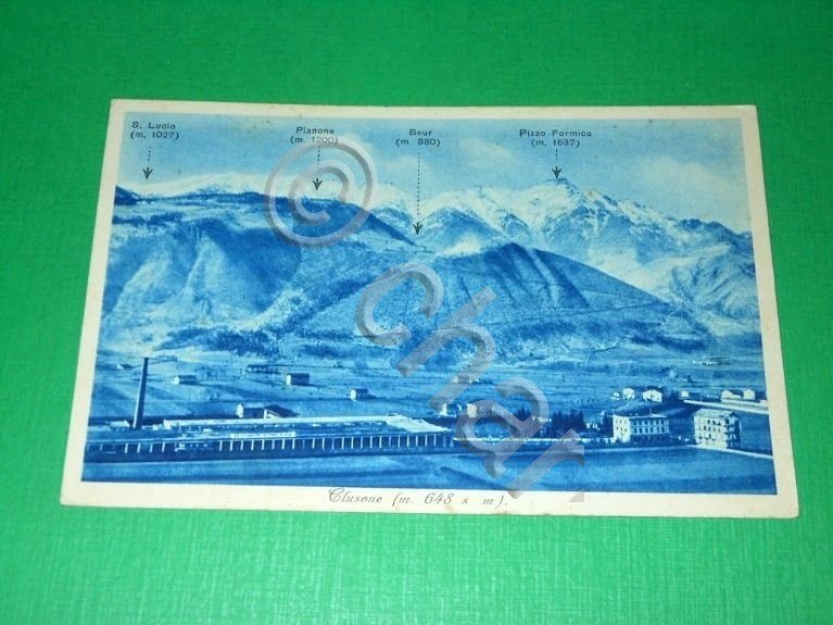 Cartolina Clusone - Panorama 1934 ca.