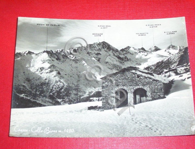 Cartolina Coazze ( Torino ) - Colle Bione 1963