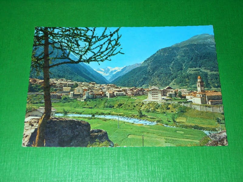 Cartolina Cogne - Panorama e il Gran Paradiso 1966.