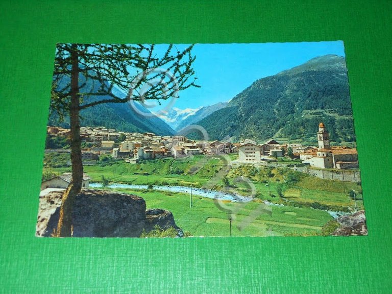 Cartolina Cogne - Panorama e il Gran Paradiso 1966.