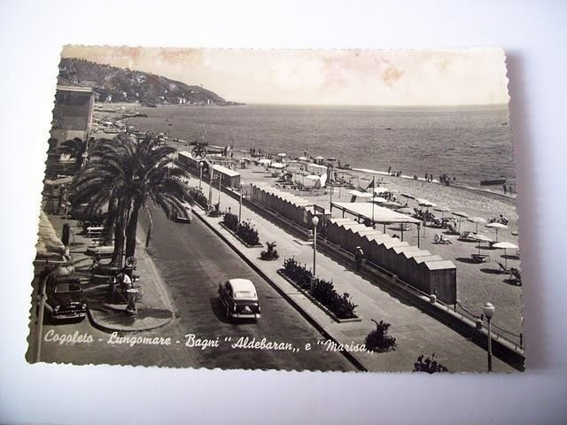 Cartolina Cogoleto - Bagni Aldebaran e Marisa 1958.