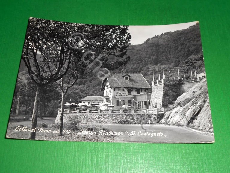 Cartolina Colle di Nava - Albergo Ristorante "Al Castagneto" 1960
