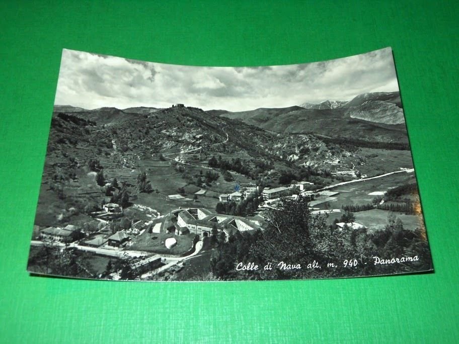 Cartolina Colle di Nava - Panorama 1956.