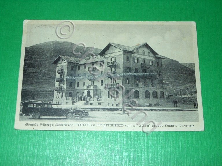 Cartolina Colle di Sestrieres presso Cesana Torinese - Grande Albergo …