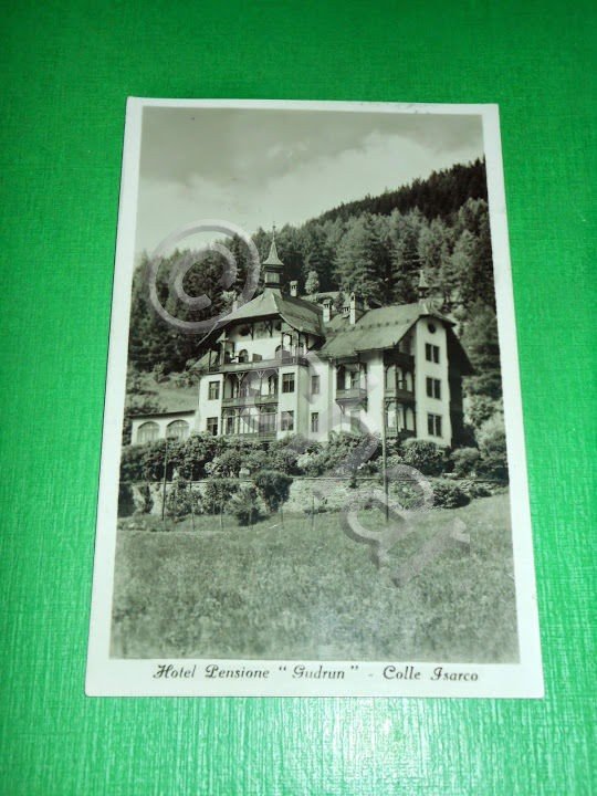 Cartolina Colle Isarco - Hotel Pensione GUDRUN 1934.