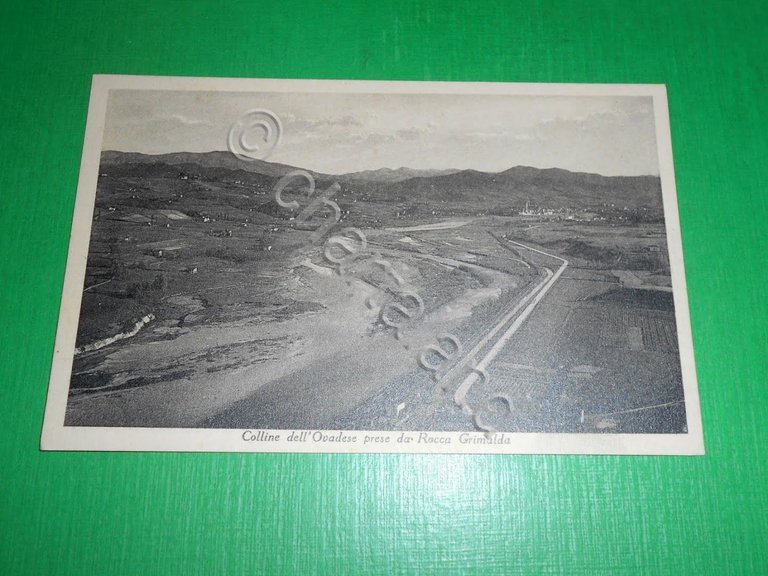 Cartolina Colline dell' Ovadese prese da Rocca Grimalda 1935 ca