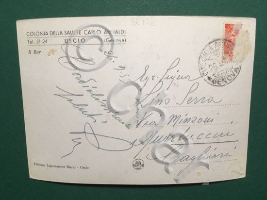 Cartolina Colonia Della Salute Carlo Arnaldi - Genova - 1953