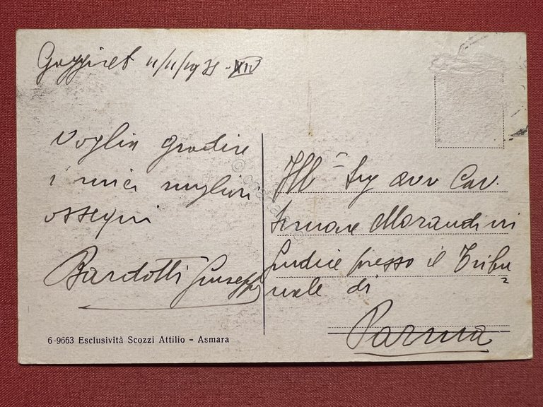 Cartolina Coloniale - Abissinia - Gondar - Il Castello - …