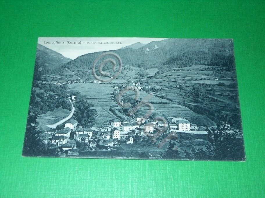 Cartolina Comeglians ( Carnia ) - Panorama 1920 ca.
