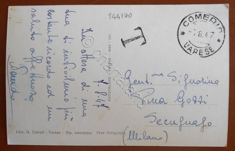 Cartolina Comerio (Lombardia) - Panorama e lago di Varese - …