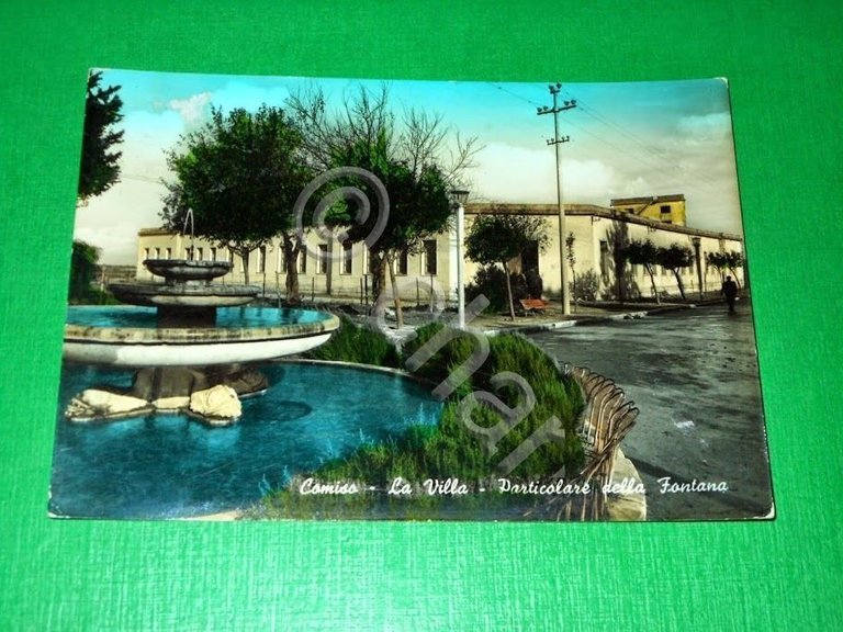 Cartolina Comiso - La Villa - Particolare della Fontana 1963. | Immagine Gallery 2