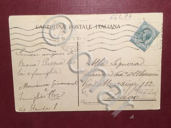 Cartolina Comitato Ambrosiano di Beneficenza - Giovanni Bertacchi - 1912