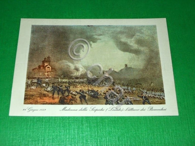 Cartolina Comitato Bresciano per il Centenario 1859 - Madonna della …