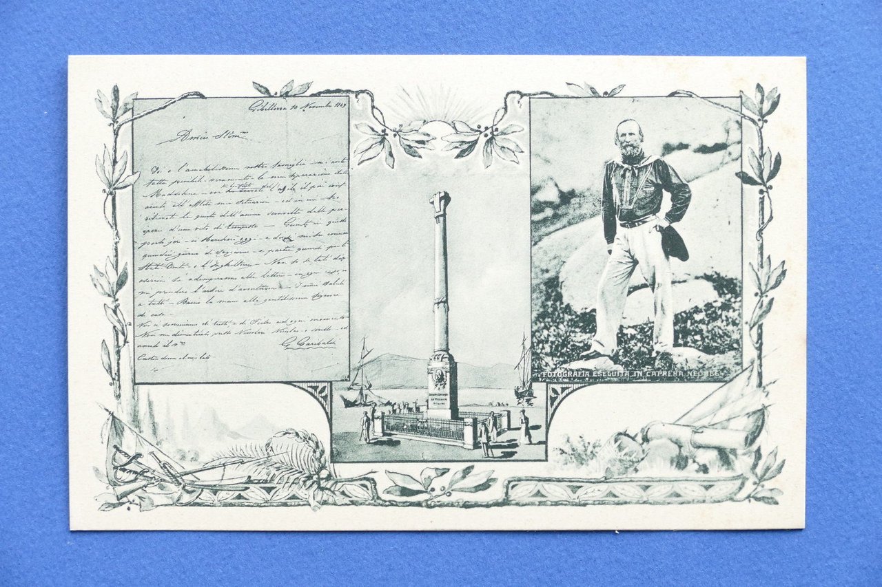 Cartolina Commemorativa - Centenario nascita di Giuseppe Garibaldi - 1907.