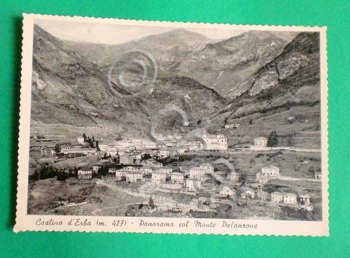 Cartolina Como - Caslino d'Erba (m. 427) - Panorama col …