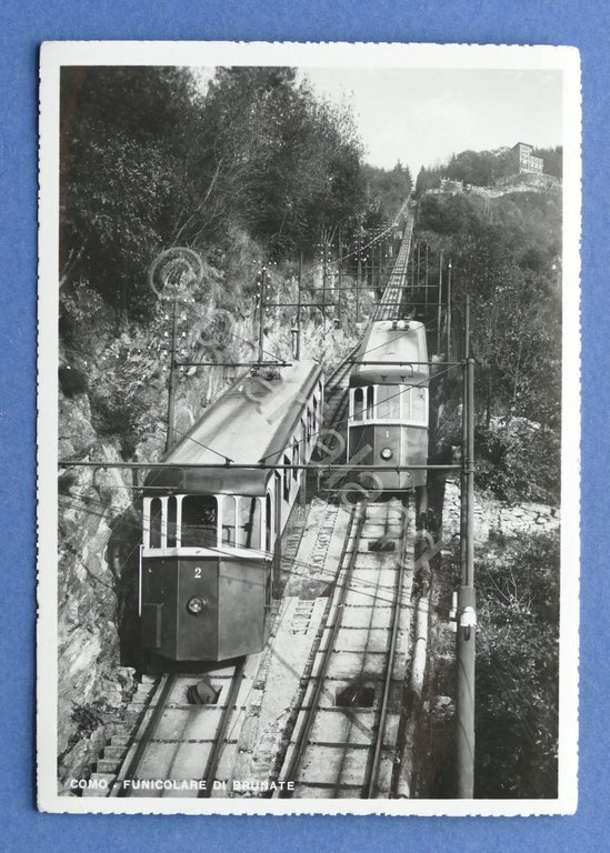 Cartolina Como - Funicolare di Brunate - 1941 ca.