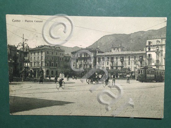 Cartolina Como - Piazza Cavour - 1923