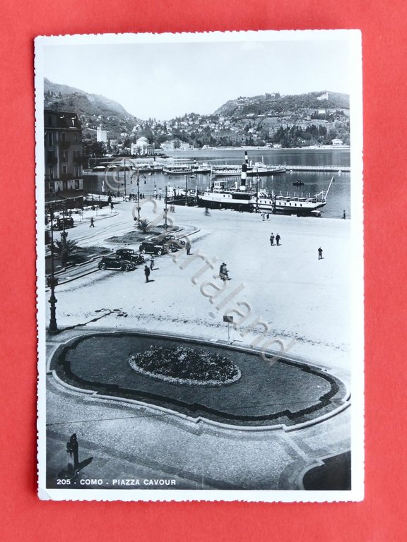 Cartolina Como - Piazza Cavour - 1941 ca.. | Immagine Gallery 2