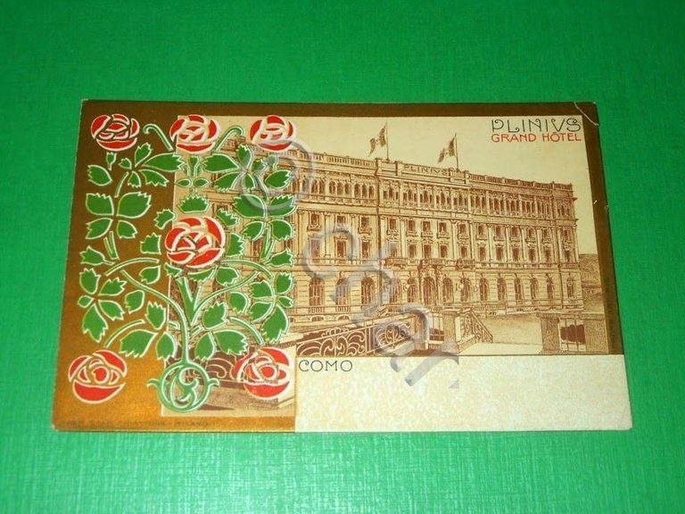 Cartolina Como - Plinius Grand Hotel 1900 ca