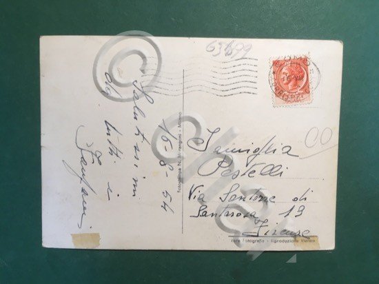 Cartolina Como - Primo Bacino e Panorama -Stadio - 1954