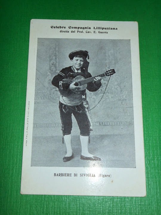 Cartolina Compagnia Lillipuziana diretta da E. Guerra - Barbiere di … | Immagine principale