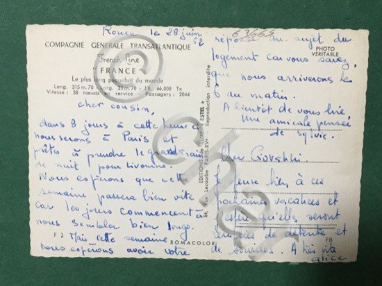 Cartolina Compagnie Generale Transatlantique - French Line - France - …