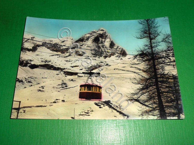 Cartolina Conca Cervinia Breuil - Il M. Cervino 1955 ca