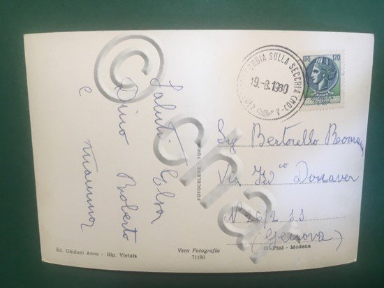 Cartolina Concordia - Ponte Sul Secco - 1980